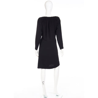1990 Yves Saint Laurent Documented Runway Black Bow Dress YSL Evening Dress