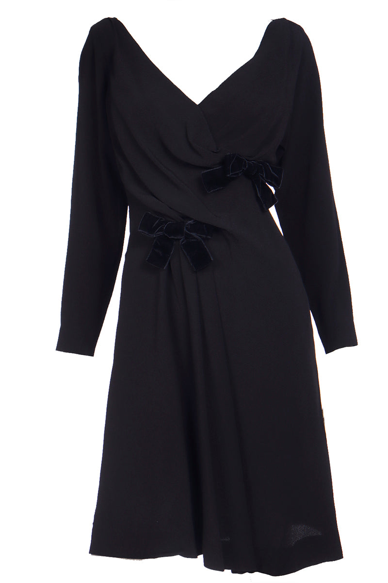Yves Saint Laurent Documented Runway YSL Black Bow Dress – Modig
