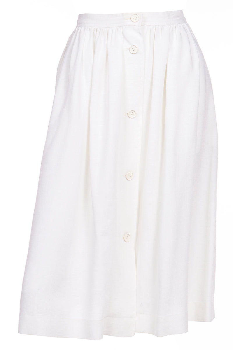 Jupe Rachel Parcell Eyelet Lin Blanc – Taille XXL (2XL), Motif Floral, Genou, Neuf Avec étiquettes