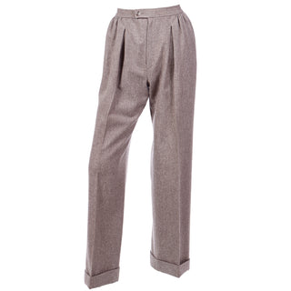 YSL 1980's Tan Wool Pants