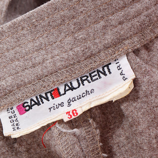 Yves Saint Laurent YSL Rive Gauche 1980's Made in France Paris Label