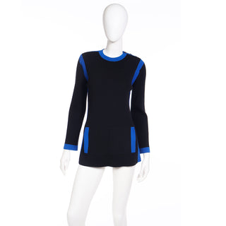 Vintage Yves Saint Laurent Ribbed Black Sweater