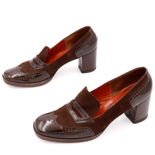 1970s YSL Yves Saint Laurent Brown Loafers