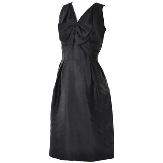 Black Silk Adele Simpson Vintage Dress 1950s