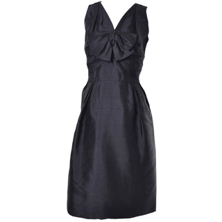 Adele Simpson Vintage Dress 1950s black silk
