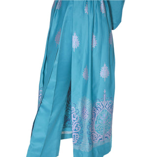 Alfred Shaheen turquoise vintage pant and dress ensemble 