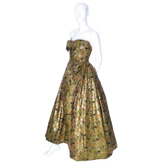 Audrey Hepburn Michael Novarese vintage gold dress