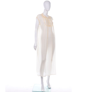 1940s B. Altman & Co. French Sheer Silk Nightgown