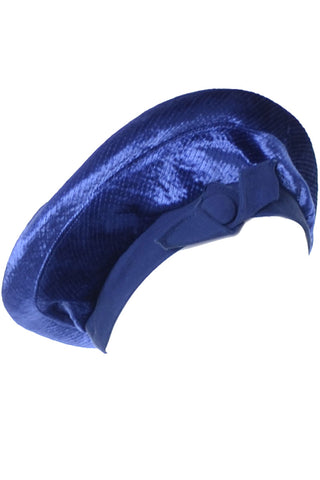 1960's Betmar Blue Vintage Beret Hat with Bow - Dressing Vintage