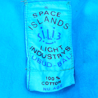 1982 Space Island Light Industries Rare Blue Fringe Jacket or Jumpsuit