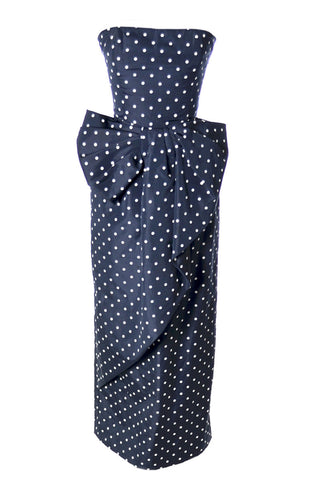 Vintage Victor Cost Dress Strapless polka dots - Dressing Vintage