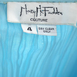 Mary McFadden Couture label 1980s