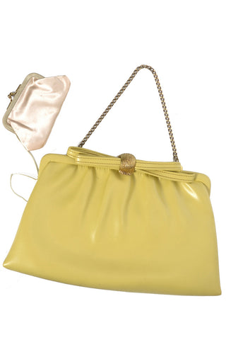 After Five Buttery Yellow Vintage Handbag Clutch - Dressing Vintage