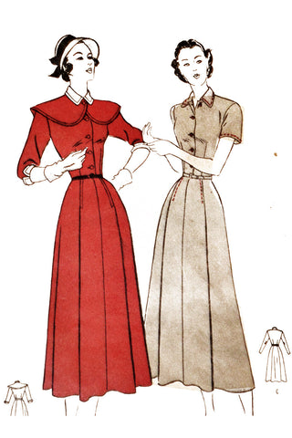 1940s Butterick 4597 Vintage Pattern Womens Dress 34" Bust - Dressing Vintage