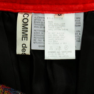Vintage Comme des Garçons Wool Woven Knit Multi Colored Ombre Skirt