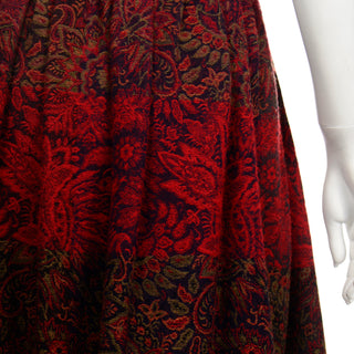 Comme Des Garcons vintage 1980s red patterned avant garde skirt ombre