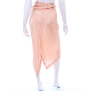 Vintage 1990s Comme Des Garçons Peach Skirt W Slit