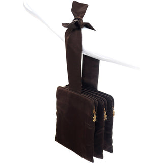 Donna Karan chocolate brown vintage handbag with bow