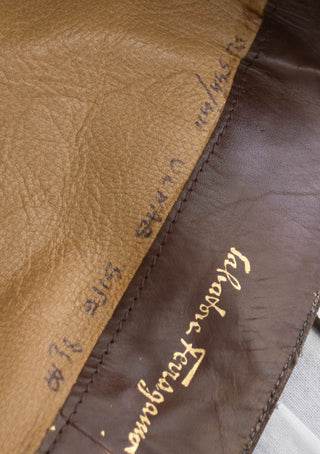 1970s Vintage Ferragamo Brown Leather Boots 8.5 AA - Dressing Vintage