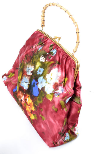 1960's Garbo Italy Vintage Floral Handbag Milano Never Used - Dressing Vintage