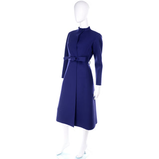 Rare 1976 Geoffrey Beene Vintage Coat and skirt in Royal Blue Wool