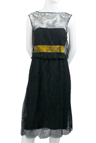 Hannah Troy designer lace silk vintage cocktail dress - Dressing Vintage