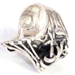 1970s Brutalist Sterling Silver Ring Attr to Metalsmith Lee Peck