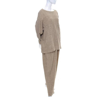 Oversized Issey Miyake vintage pants and top outfit 