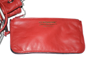 1980's La Bagagerie Jean Marlaix Vintage Red Leather Handbag - Dressing Vintage
