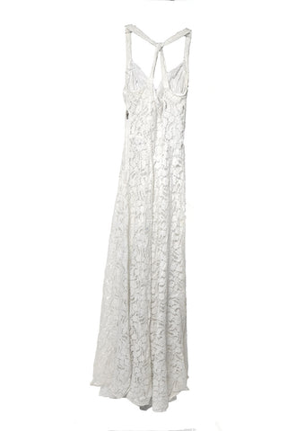 1940's Vintage Lace Wedding Gown or Formal Dress - Dressing Vintage