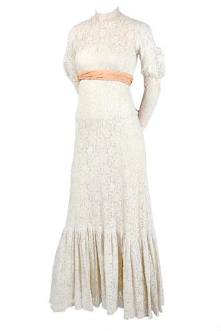 Edwardian lace wedding dress
