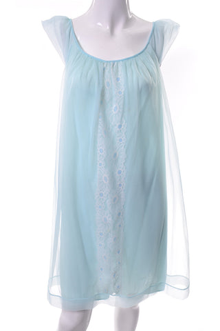 1960s Miss Elaine Vintage Peignoir Nightgown robe 