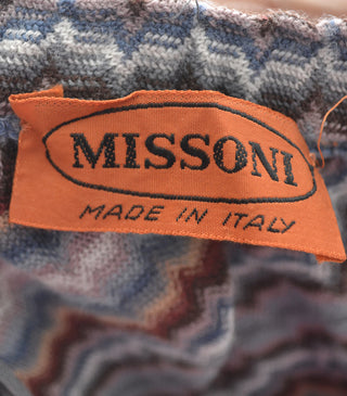 1970s Vintage Missoni Striped Maxi Skirt Zig Zag Italy - Dressing Vintage