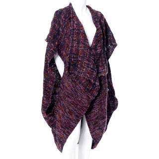 Vintage Nikos Handwoven Wool Long Sweater And Shawl Scarf 2 PC Set