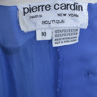 70s Pierre Cardin Vintage Dress Blue Red 