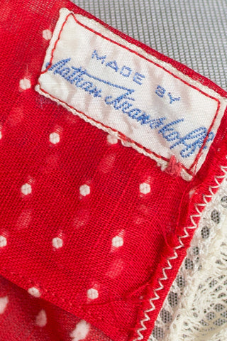 Rare Nathan Krauskopf vintage 1940s cherry red little girl's dress - Dressing Vintage