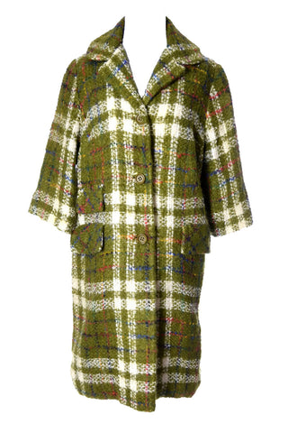 1950's Green Wool Vintage Coat Sandra Sage 