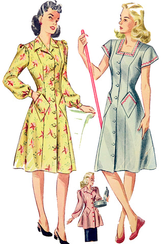 Simplicity 2161 1940s House Dress pattern