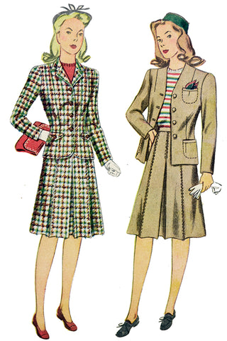 1940s Simplicity 4561 vintage teen sewing pattern