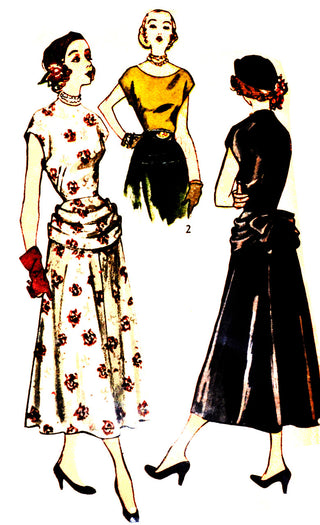 1950s Simplicity 2761 Vintage Dress Pattern 34" Bust - Dressing Vintage