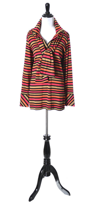 2 Pc Sonia Rykiel POP Rhinestone Vintage Striped Tops France - Dressing Vintage