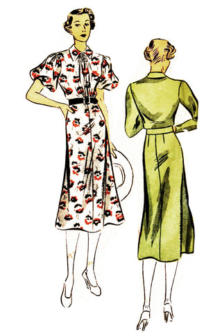 1930's Vintage Dress Pattern Superior 329 38" Bust - Dressing Vintage