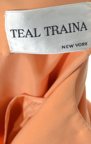 Teal Traina New York long orange vintage dress - Dressing Vintage