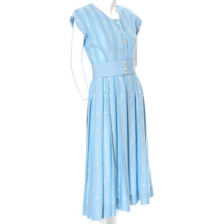 Blue vintage 1950's dress worn by Jessica Chastain in Tree of Life