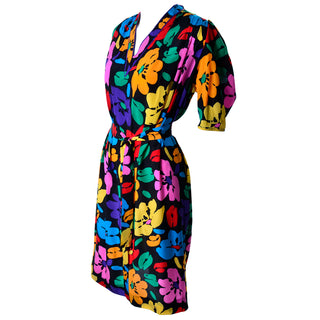 Ungaro Parallele Vintage Floral Designer Dress