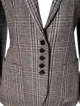 As New Vintage Valentino Plaid Tweed Wool Blazer - Dressing Vintage
