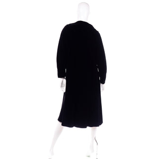 Vintage 1950s Migrim Black Velvet Evening Coat W Pink Satin Lining 50s