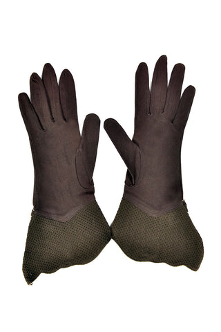 Vintage Gauntlet Gloves Brown
