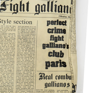Vintage John Galliano Gazzette Newsprint Leather Handbag