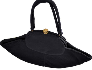 1930's Vintage Handbag Magid Black Corde and Faille - Dressing Vintage